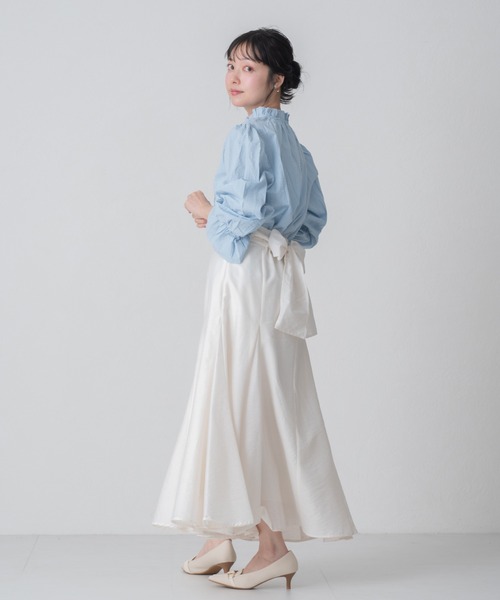 MISCH MASCH(ミッシュマッシュ)の「2026春夏新作 WEB限定 フリルカラー前リボンブラウス(シャツ/ブラウス・レディース・ホワイト/ブルー/イエロー・フリ-)」の22枚目の写真