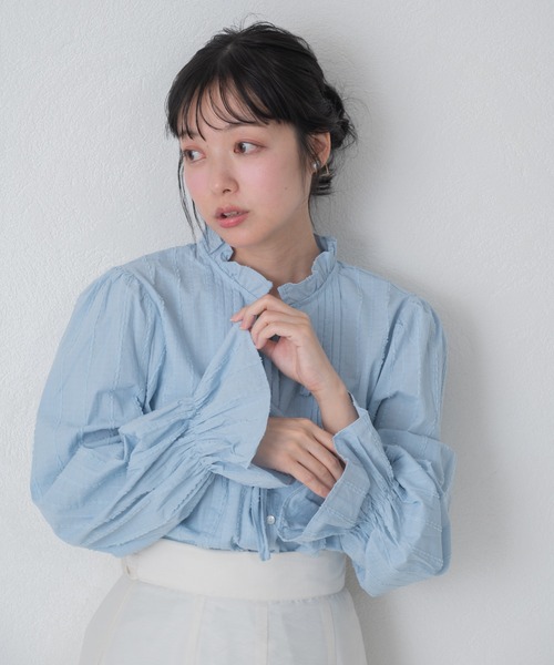 MISCH MASCH(ミッシュマッシュ)の「2026春夏新作 WEB限定 フリルカラー前リボンブラウス(シャツ/ブラウス・レディース・ホワイト/ブルー/イエロー・フリ-)」の20枚目の写真