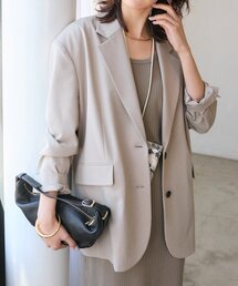 RIVE DROITE | 【こなれ感抜群/接触冷感】ワイドショルダージャケット(テーラードジャケット)