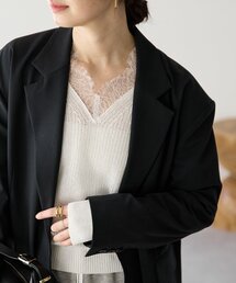 RIVE DROITE | 【こなれ感抜群/接触冷感】ワイドショルダージャケット(テーラードジャケット)