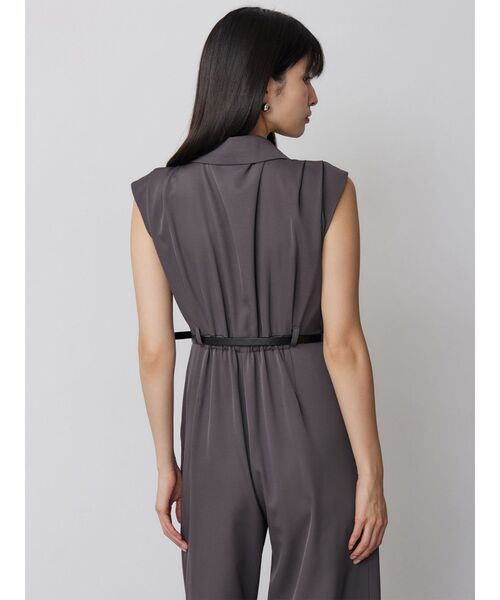 MURUA（ムルーア）の「デザインベルトワイドロンパース（つなぎ/オールインワン・レディース・ベージュ/グレー・FREE）」の11枚目の写真