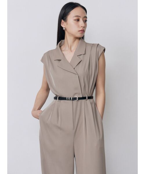 MURUA(ムルーア)の「デザインベルトワイドロンパース 夏服(つなぎ/オールインワン・レディース・ベージュ/グレー/ブルー・FREE)」の18枚目の写真
