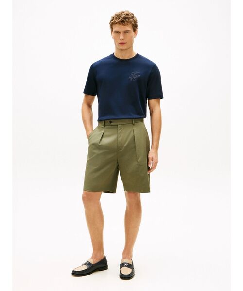 TOMMY HILFIGER（トミーヒルフィガー）の「インターロッククルーネックTシャツ（Tシャツ/カットソー・メンズ・グリーン/ホワイト/マルチ・SMALL/MEDIUM/LARGE/X-LARGE）」の6枚目の写真