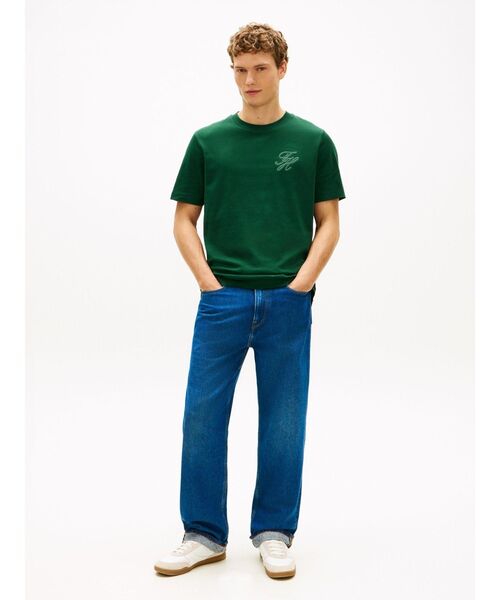 TOMMY HILFIGER（トミーヒルフィガー）の「インターロッククルーネックTシャツ（Tシャツ/カットソー・メンズ・グリーン/ホワイト/マルチ・SMALL/MEDIUM/LARGE/X-LARGE）」の11枚目の写真