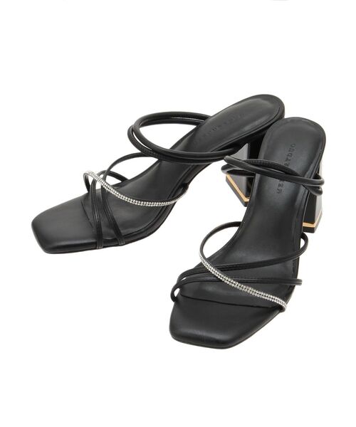 MERCURYDUO（マーキュリーデュオ）の「2WAYラメストラップサンダル（サンダル・レディース・ブラック/イエロー・38/36）」の15枚目の写真