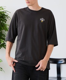 【ZERO STAIN/ゼロステイン】汗染みの目立ちにくいTシャツ ZEROSTAIN アニマルワンポイント刺繍オーバーサイズTシャツ 防汚 UVカット 綿タッチ・厚手