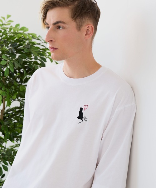 JEANS MATE(ジーンズメイト)の「【ZERO STAIN/ゼロステイン】汗染みの目立ちにくいTシャツ ZEROSTAIN アニマルワンポイント刺繍オーバーサイズTシャツ 防汚 UVカット 綿タッチ・厚手(Tシャツ/カットソー・メンズ・ベージュ系その他/ホワイト系その他3/ブルー系その他/ホワイト系その他2/ブラック系その他3/ブラック系その他2・X-LARGE/MEDIUM/LARGE)」の14枚目の写真