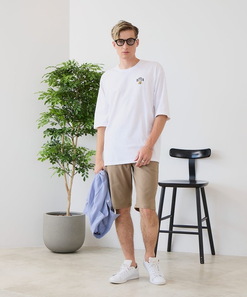 JEANS MATE(ジーンズメイト)の「【ZERO STAIN/ゼロステイン】汗染みの目立ちにくいTシャツ ZEROSTAIN アニマルワンポイント刺繍オーバーサイズTシャツ 防汚 UVカット 綿タッチ・厚手(Tシャツ/カットソー・メンズ・ベージュ系その他/ホワイト系その他3/ブルー系その他/ホワイト系その他2/ブラック系その他3/ブラック系その他2・X-LARGE/MEDIUM/LARGE)」の18枚目の写真