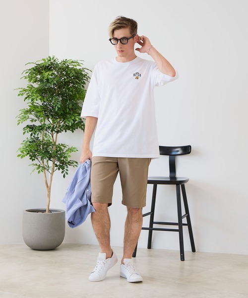 JEANS MATE(ジーンズメイト)の「【ZERO STAIN/ゼロステイン】汗染みの目立ちにくいTシャツ ZEROSTAIN アニマルワンポイント刺繍オーバーサイズTシャツ 防汚 UVカット 綿タッチ・厚手(Tシャツ/カットソー・メンズ・ベージュ系その他/ホワイト系その他3/ブルー系その他/ホワイト系その他2/ブラック系その他3/ブラック系その他2・X-LARGE/MEDIUM/LARGE)」の19枚目の写真