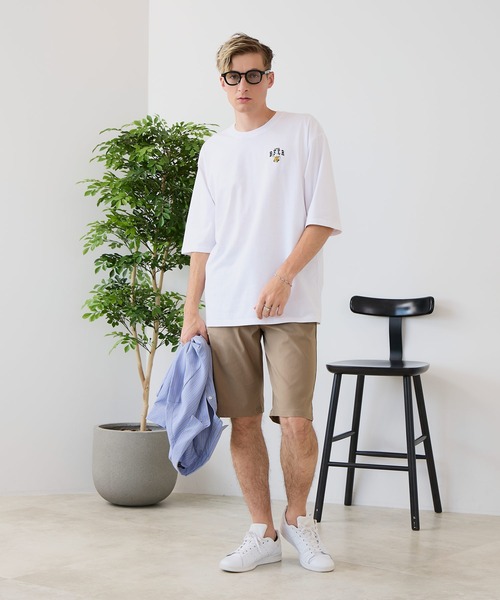 JEANS MATE(ジーンズメイト)の「【ZERO STAIN/ゼロステイン】汗染みの目立ちにくいTシャツ ZEROSTAIN アニマルワンポイント刺繍オーバーサイズTシャツ 防汚 UVカット 綿タッチ・厚手(Tシャツ/カットソー・メンズ・ベージュ系その他/ホワイト系その他3/ブルー系その他/ホワイト系その他2/ブラック系その他3/ブラック系その他2・X-LARGE/MEDIUM/LARGE)」の21枚目の写真