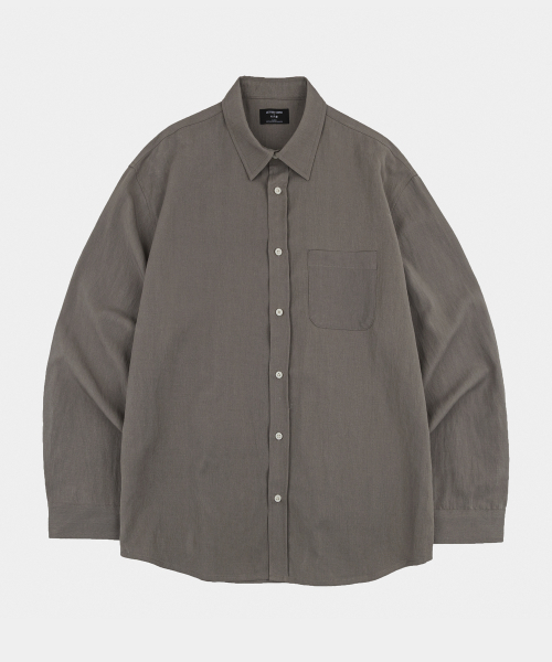 LETTERCOMO（レテルコモ）の「エッセンシャルテンセルシャツチャコール（シャツ/ブラウス・レディース・その他・MEDIUM/LARGE）」の2枚目の写真