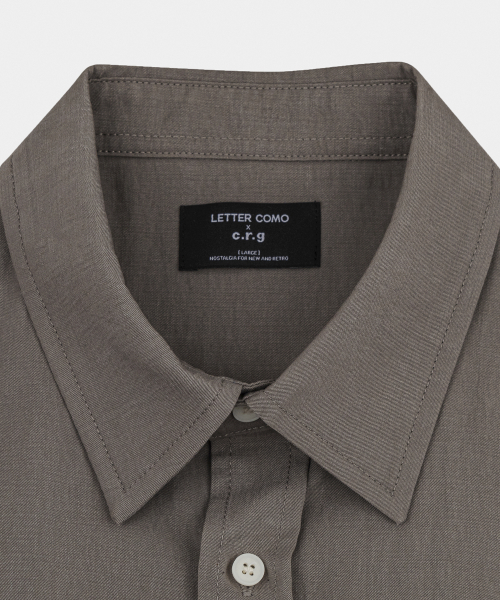 LETTERCOMO（レテルコモ）の「エッセンシャルテンセルシャツチャコール（シャツ/ブラウス・レディース・その他・MEDIUM/LARGE）」の4枚目の写真