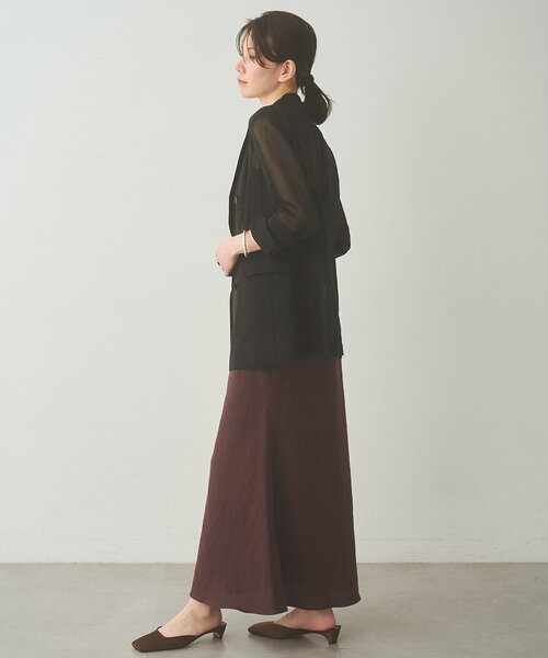 Drawing Numbers(ドローイング ナンバーズ)の「【Drawing Numbers】コットンオーガンジーダブルジャケット(テーラードジャケット・レディース・ブラック/ベージュ・38)」の6枚目の写真