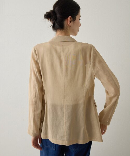 Drawing Numbers(ドローイング ナンバーズ)の「【Drawing Numbers】コットンオーガンジーダブルジャケット(テーラードジャケット・レディース・ブラック/ベージュ・38)」の16枚目の写真