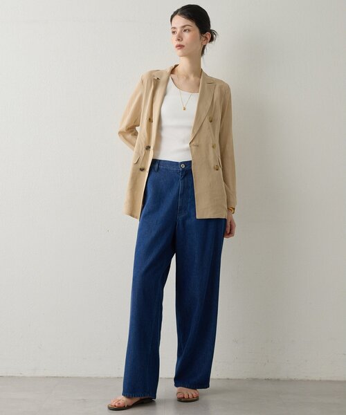 Drawing Numbers(ドローイング ナンバーズ)の「【Drawing Numbers】コットンオーガンジーダブルジャケット(テーラードジャケット・レディース・ブラック/ベージュ・38)」の20枚目の写真