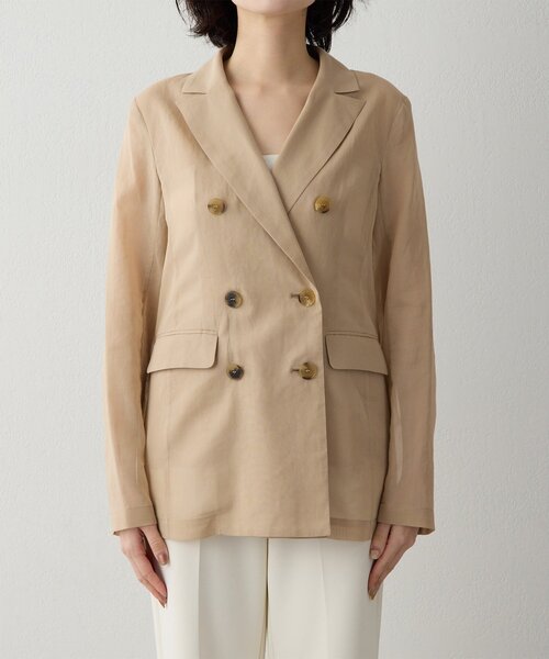 Drawing Numbers(ドローイング ナンバーズ)の「【Drawing Numbers】コットンオーガンジーダブルジャケット(テーラードジャケット・レディース・ブラック/ベージュ・38)」の21枚目の写真