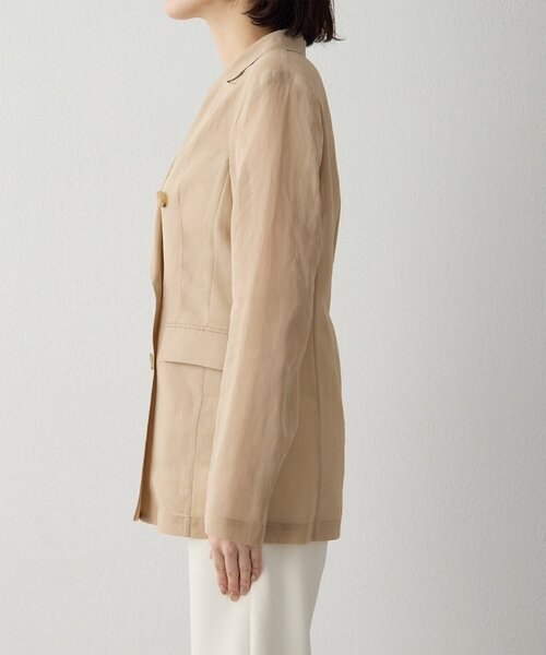 Drawing Numbers(ドローイング ナンバーズ)の「【Drawing Numbers】コットンオーガンジーダブルジャケット(テーラードジャケット・レディース・ブラック/ベージュ・38)」の22枚目の写真