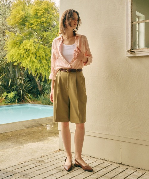 BAYFLOW（ベイフロー）の「[インナーのストラップが見えにくい仕様]コンフォートタンクトップ（タンクトップ・レディース・ブラック/ブラウン/レッド/オフホワイト・SMALL/MEDIUM）」の9枚目の写真