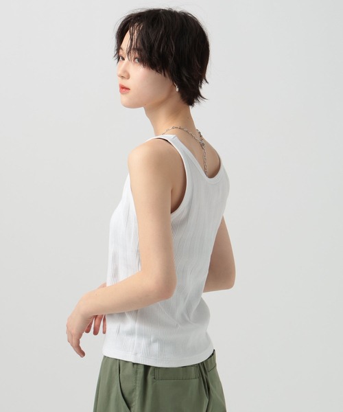 BAYFLOW（ベイフロー）の「[インナーのストラップが見えにくい仕様]コンフォートタンクトップ（タンクトップ・レディース・ブラック/ブラウン/レッド/オフホワイト・SMALL/MEDIUM）」の20枚目の写真