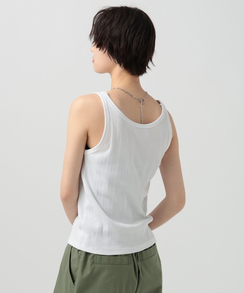 BAYFLOW（ベイフロー）の「[インナーのストラップが見えにくい仕様]コンフォートタンクトップ（タンクトップ・レディース・ブラック/ブラウン/レッド/オフホワイト・SMALL/MEDIUM）」の21枚目の写真