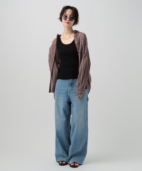 BAYFLOW（ベイフロー）の「[インナーのストラップが見えにくい仕様]コンフォートタンクトップ（タンクトップ・レディース・ブラック/ブラウン/レッド/オフホワイト・SMALL/MEDIUM）」の22枚目の写真