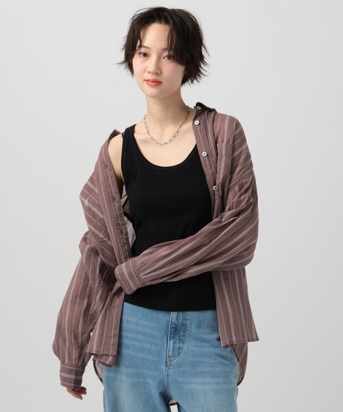 BAYFLOW（ベイフロー）の「[インナーのストラップが見えにくい仕様]コンフォートタンクトップ（タンクトップ・レディース・ブラック/ブラウン/レッド/オフホワイト・SMALL/MEDIUM）」の18枚目の写真