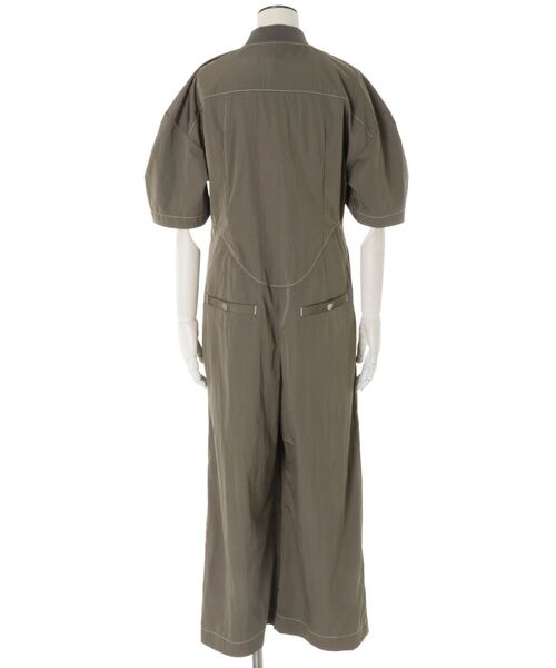 UN3D.（アンスリード）の「TRIANGLE TUCK STITCH AIO / トライアングルタックステッチオールインワン（つなぎ/オールインワン・レディース・グレー/ブラック・38/36）」の3枚目の写真