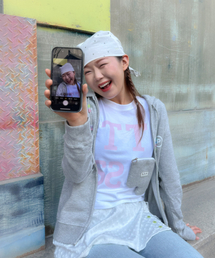 TEESSERT（ティーザート）の「[ポーチSET] TT S2ロゴスリム半袖Tシャツ_ホワイト（Tシャツ/カットソー）」