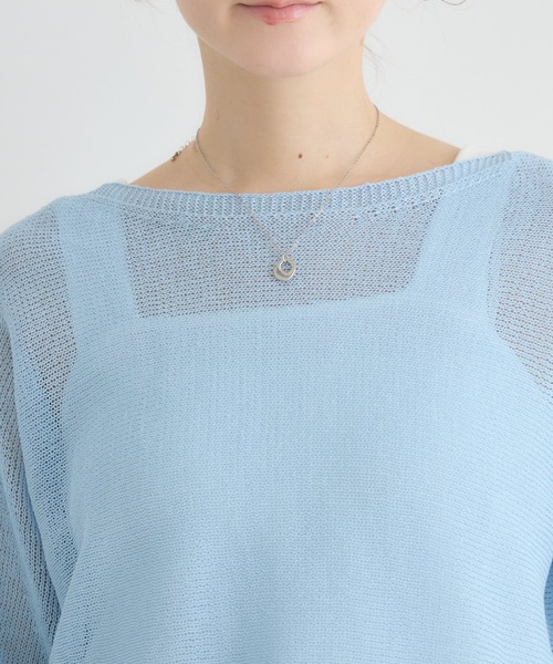 KATHARINE ROSS（キャサリンロス）の「【KATHARINE ROSS】【MADE IN JAPAN】【吸水速乾/通気性】和紙ハーフスリーブニット（ニット/セーター・レディース・イエロー/ライトブルー/オフホワイト・FREE）」の18枚目の写真
