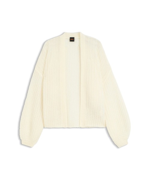 BOSS(ボス)の「【オンライン限定】リラックスフィット カーディガン オープンニット ストラクチャー(カーディガン/ボレロ・レディース・ホワイト・XL/L/S/XS/M)」の5枚目の写真