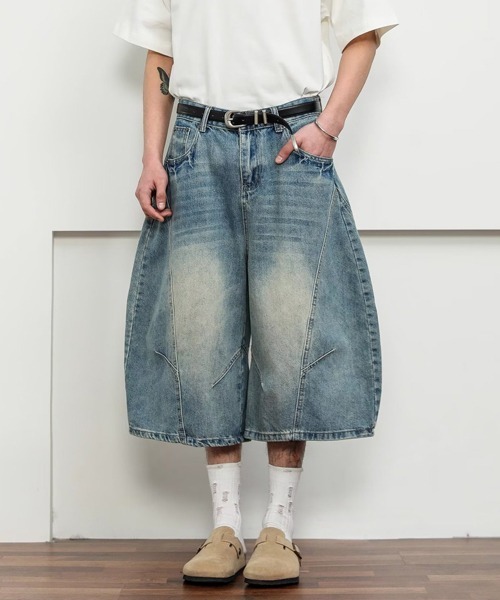 Ressaca(レサーカ)の「カーブシルエットハーフデニムパンツ(デニムパンツ・メンズ・ブルー/インディゴブルー・XL/L/M)」の5枚目の写真