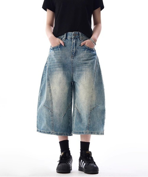 Ressaca(レサーカ)の「カーブシルエットハーフデニムパンツ(デニムパンツ・メンズ・ブルー/インディゴブルー・XL/L/M)」の12枚目の写真