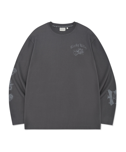 Wacky WiLLy(ワッキーウィリー)の「ウィメンズグラフィックロングスリーブチャコール(Tシャツ/カットソー・レディース・その他・F)」の5枚目の写真