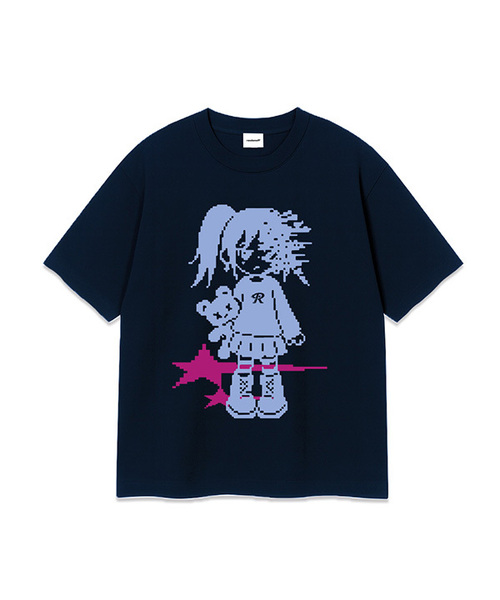 RANDOMOFF（ランダムオフ）の「[HIDDEN] PIXEL DIGITAL ERROR KID OVER FIT T-SHIRT (3color)（Tシャツ/カットソー・レディース・ホワイト/ブラック/ネイビー・SMALL/MEDIUM/LARGE/X-LARGE）」の3枚目の写真