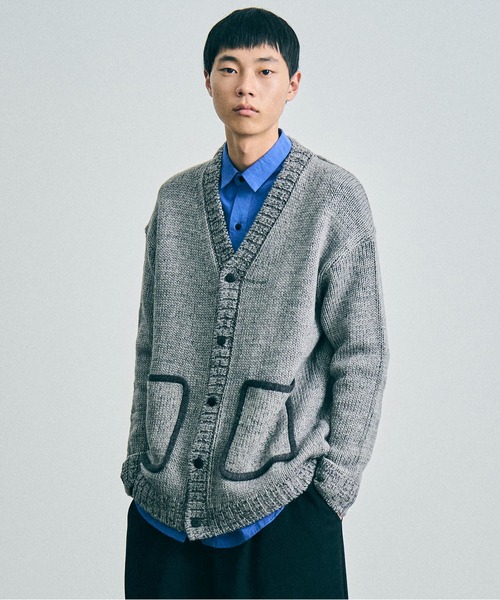 sneeuw（スニュウ）の「ポットホルダーカーディガン（カーディガン/ボレロ・レディース・アイボリー/グレー・3/1）」の2枚目の写真