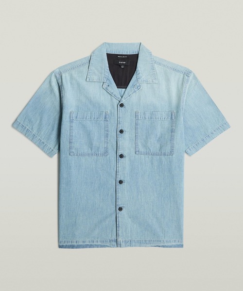 G-STAR(ジースター)の「Bowling 2-Pocket Regular Shirt/2ポケットレギュラーデニムボウリングシャツ(シャツ/ブラウス・メンズ・ライトインディゴブルー・X-LARGE/X-SMALL/LARGE/MEDIUM/SMALL)」の3枚目の写真