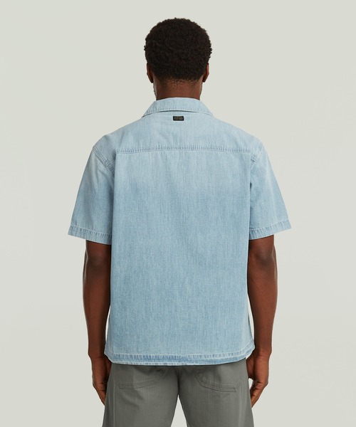 G-STAR(ジースター)の「Bowling 2-Pocket Regular Shirt/2ポケットレギュラーデニムボウリングシャツ(シャツ/ブラウス・メンズ・ライトインディゴブルー・X-LARGE/X-SMALL/LARGE/MEDIUM/SMALL)」の2枚目の写真