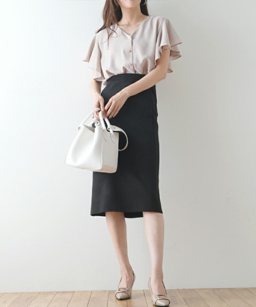 SallyLunn(サリーラン)の「大人フェミニンフリルスリーブブラウス(シャツ/ブラウス・レディース・ブラック/グレー/グリーン・LARGE/MEDIUM)」の12枚目の写真