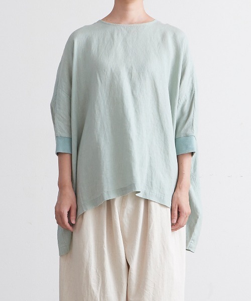 HEAVENLY(ヘブンリー)の「【 HEAVENLY / ヘブンリー 】Linen Back Button Big Pullover 2613032 DLI(シャツ/ブラウス・レディース・ライトグリーン/ブルー/オフホワイト/ブラック・FREE)」の12枚目の写真
