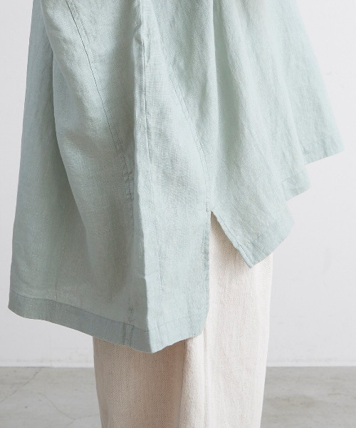 HEAVENLY(ヘブンリー)の「【 HEAVENLY / ヘブンリー 】Linen Back Button Big Pullover 2613032 DLI(シャツ/ブラウス・レディース・ライトグリーン/ブルー/オフホワイト/ブラック・FREE)」の7枚目の写真