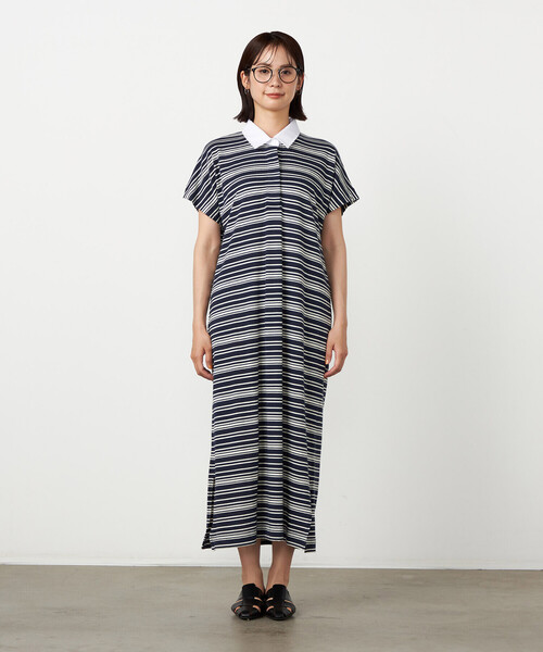 COMME CA ISM(コムサイズム)の「マルチボーダー ラガーワンピース(ワンピース・レディース・ブラック/ネイビー/グレー・MEDIUM/LARGE)」の9枚目の写真