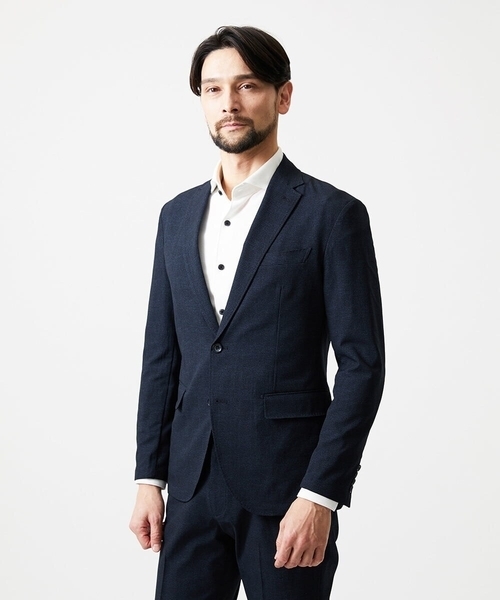 MICHEL KLEIN HOMME   （ミッシェルクランオム）の「【セットアップ】グレンチェック柄テーラードジャケット（テーラードジャケット・メンズ・ネイビー/グレー・MEDIUM/LARGE/X-LARGE）」の14枚目の写真