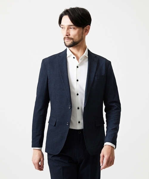 MICHEL KLEIN HOMME   （ミッシェルクランオム）の「【セットアップ】グレンチェック柄テーラードジャケット（テーラードジャケット・メンズ・ネイビー/グレー・MEDIUM/LARGE/X-LARGE）」の16枚目の写真