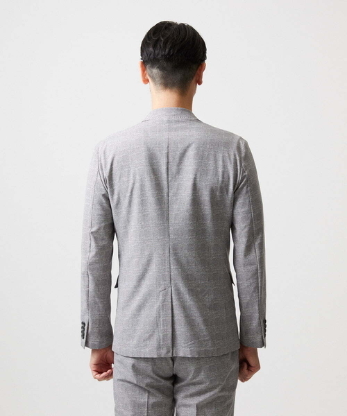 MICHEL KLEIN HOMME   （ミッシェルクランオム）の「【セットアップ】グレンチェック柄テーラードジャケット（テーラードジャケット・メンズ・ネイビー/グレー・MEDIUM/LARGE/X-LARGE）」の3枚目の写真