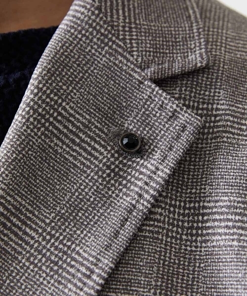 MICHEL KLEIN HOMME   （ミッシェルクランオム）の「【セットアップ】グレンチェック柄テーラードジャケット（テーラードジャケット・メンズ・ネイビー/グレー・MEDIUM/LARGE/X-LARGE）」の5枚目の写真