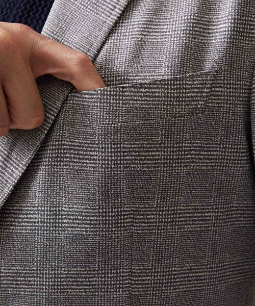 MICHEL KLEIN HOMME   （ミッシェルクランオム）の「【セットアップ】グレンチェック柄テーラードジャケット（テーラードジャケット・メンズ・ネイビー/グレー・MEDIUM/LARGE/X-LARGE）」の7枚目の写真
