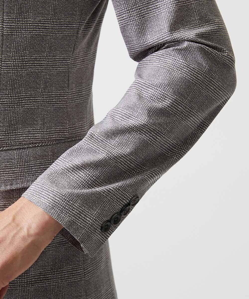 MICHEL KLEIN HOMME   （ミッシェルクランオム）の「【セットアップ】グレンチェック柄テーラードジャケット（テーラードジャケット・メンズ・ネイビー/グレー・MEDIUM/LARGE/X-LARGE）」の8枚目の写真
