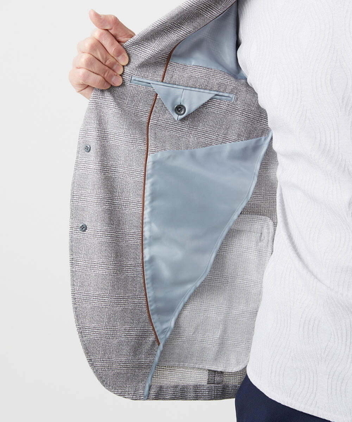 MICHEL KLEIN HOMME   （ミッシェルクランオム）の「【セットアップ】グレンチェック柄テーラードジャケット（テーラードジャケット・メンズ・ネイビー/グレー・MEDIUM/LARGE/X-LARGE）」の13枚目の写真