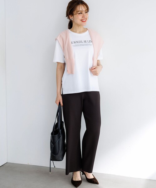 23区 L(ニジュウサンクオオキイサイズ)の「レーヨンポリエステルストレッチ ニット パンツ(その他パンツ・レディース・ブラック系/ダークブラウン系・46/48/44)」の10枚目の写真