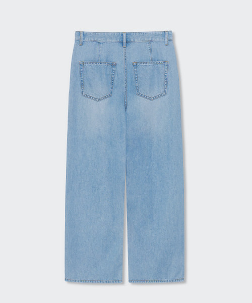 MUSINSA STANDARD WOMAN（ムシンサスタンダードウーマン）の「ウィメンズ テンセル ワン タック エクストラ ワイド デニムパンツ [スカイブルー]（デニムパンツ・レディース・その他・24/25/26/27/28/29/30）」の6枚目の写真